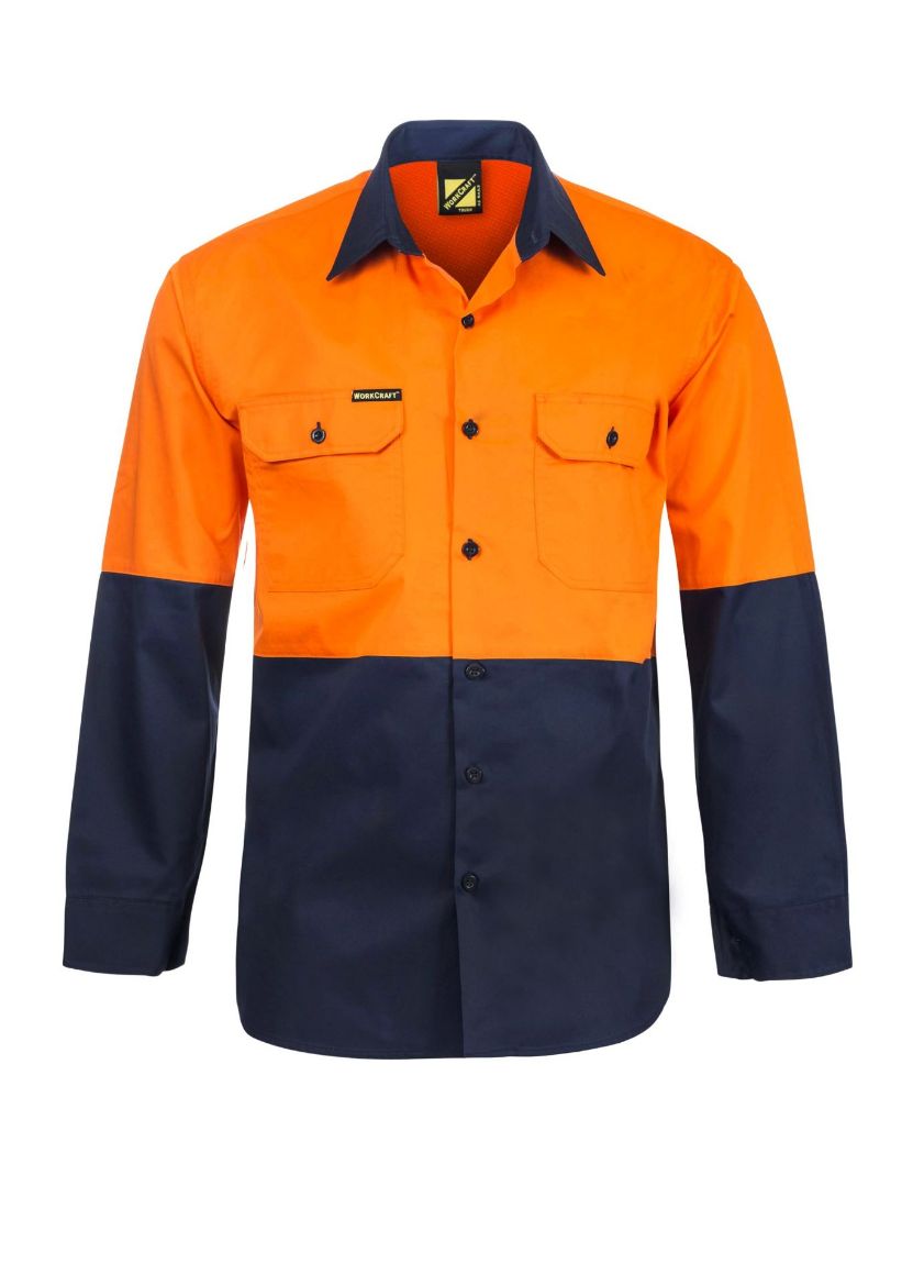 Picture of FIRST AID: WorkCraft LIGHTWEIGHT VENTED COTTON SHIRT-LS